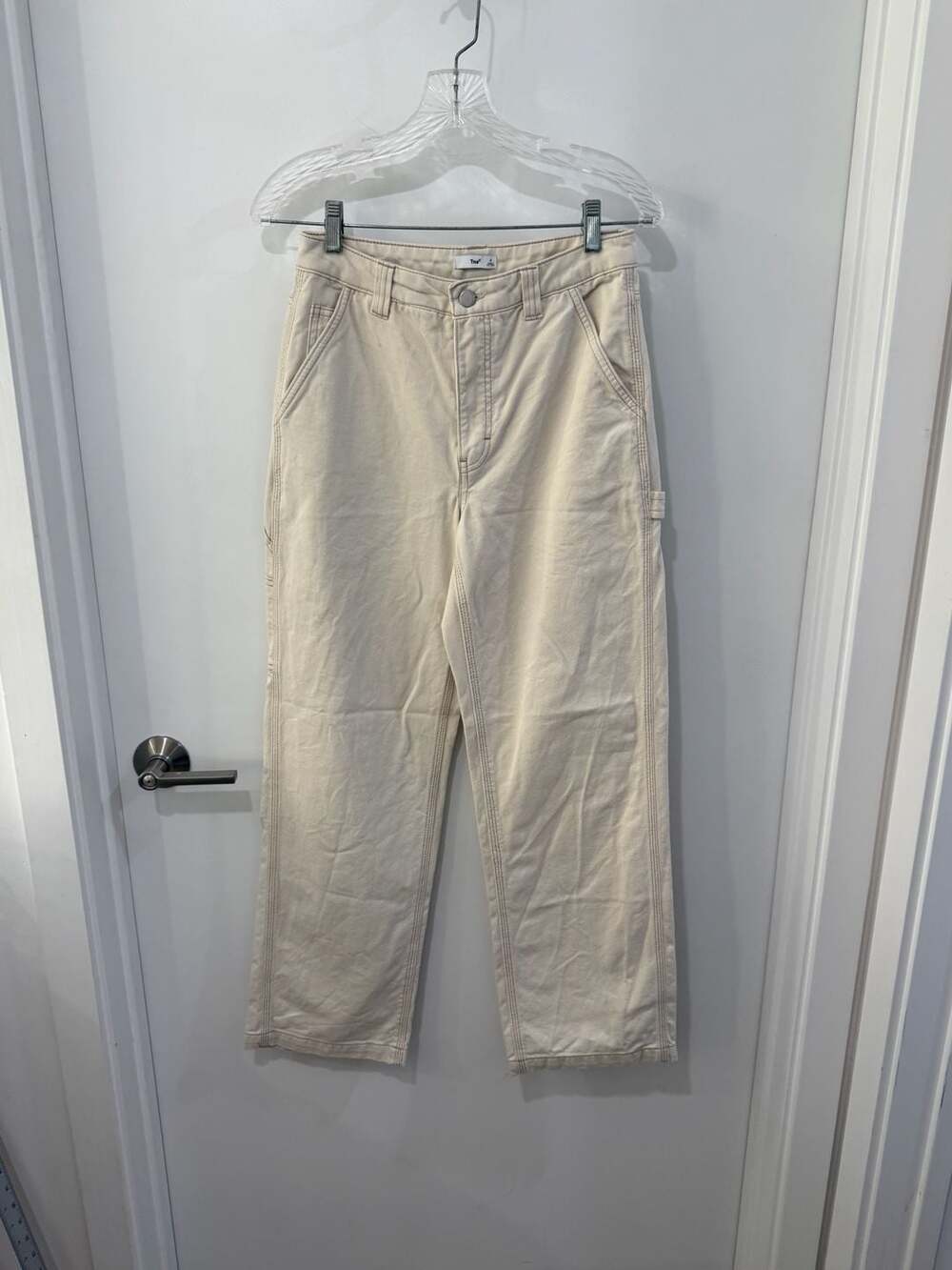 Tna Carpenter Pants Size 4 Cream Workwear